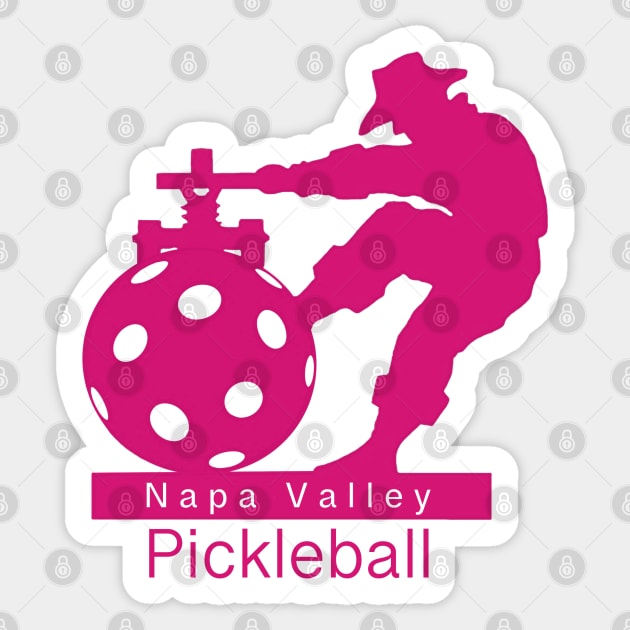 Napa Valley Pickleball Crusher (front only) Sticker by T Santora